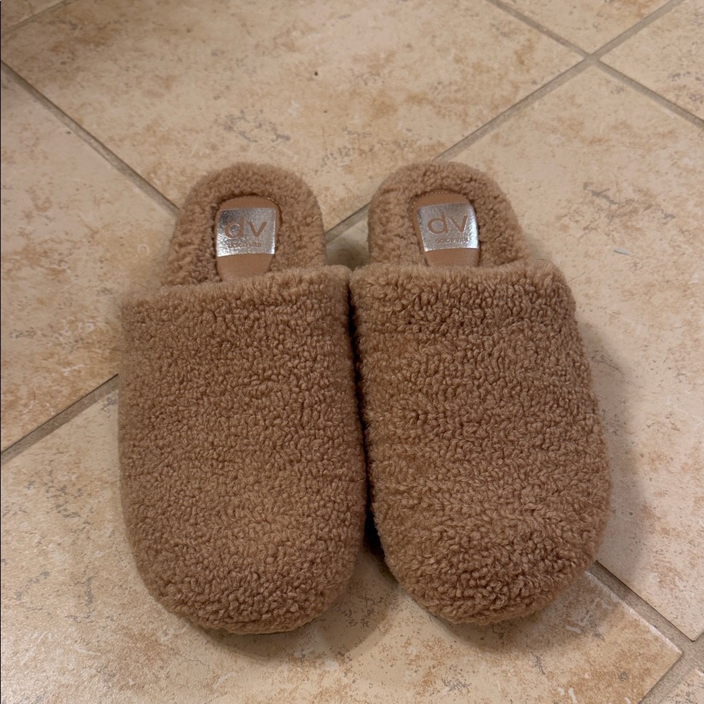 Cozy Brown Fuzzy Mule